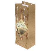 18e Jubileum van het huwelijk Porcelain Cat's oog Wijn Cadeautas (Achterkant Gekanteld)