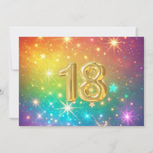 18e kleurrijke regenboogsterrenruimte feestdagenkaart