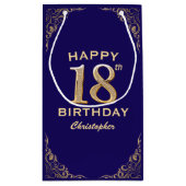 18e marinesolf en goudglitter klein cadeauzakje (Achterkant)