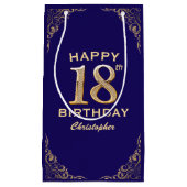 18e marinesolf en goudglitter klein cadeauzakje (Voorkant)