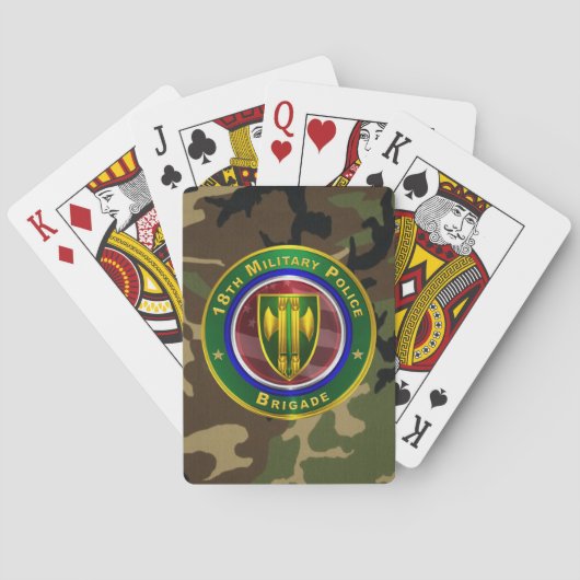 18e MP Militaire Politie Brigade Pokerkaarten (Achterkant)