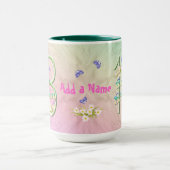 18e Mug papillon élégant d'anniversaire (Centre)