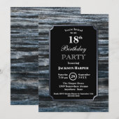 18e uitnodiging van de Birthday Wood Party (Voorkant / Achterkant)