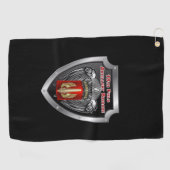18e Veldartillerie Brigade Airborne Shield Golfhanddoek (Horizontaal)
