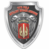 18e veldartillerijbrigade in de lucht sticker (Voorkant)