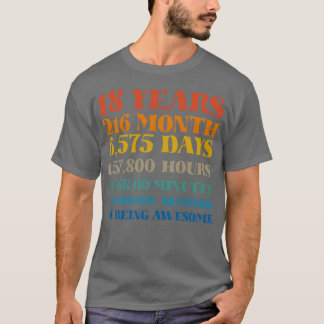 18e verjaardag 18 jaar geweldig zijn Tshirt Bd