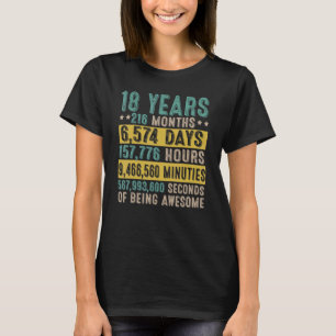 18e verjaardag 18 jaar Geweldige afboeking T-shirt