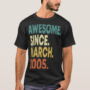 18e verjaardag 18 jaar oud Geweldige sinds 20 maar T-shirt