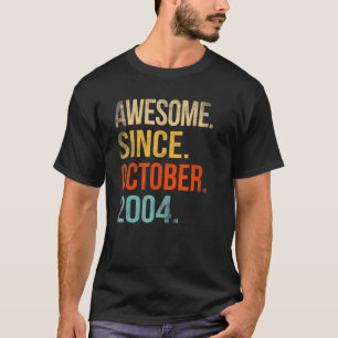 18e verjaardag 18 jaar oud Geweldige sinds 2 oktob T-shirt