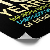 18e verjaardag 18 jaar oude  retro 216 poster (Hoek)