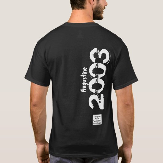 18e Verjaardag 2003 Naam Legends Distressed T-shirt (Achterkant)