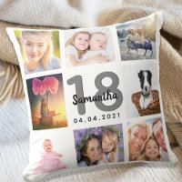 18e verjaardag aangepaste fotocollage meisje wit