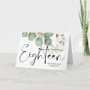 18e verjaardag Achttien Gelukkige Verjaardag voor  Kaart