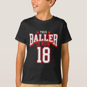 18e verjaardag Basketball Lover 18 jaar oude dag T-shirt