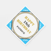 18e verjaardag Blue Gold Servet (Hoek)