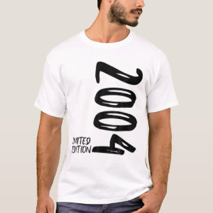18e verjaardag Boy Girl 2004 Limited Edition Gift T-shirt