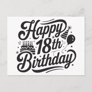 18e verjaardag briefkaart
