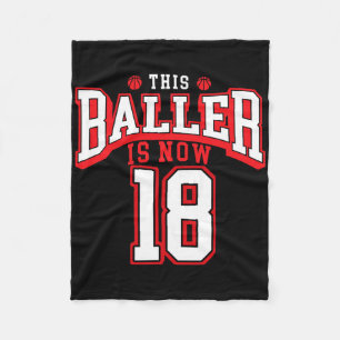 18e Verjaardag Bysketbyll Lover 18 Jaar Old Bday Fleece Deken