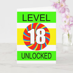 18e verjaardag computergamer kaart