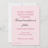 18e verjaardag Cotillion Debut Sparen de Datum Fot Save The Date (Achterkant)