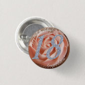 18e verjaardag Cupcake Ronde Button 3,2 Cm (Voorkant /achterkant)