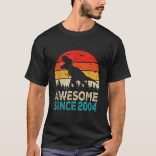 18e verjaardag Dinosaur 18 jaar oud Geweldige sind T-shirt