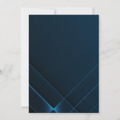 18e Verjaardag Eenvoudig Modern Donkerblauw Geomet Kaart (Achterkant)