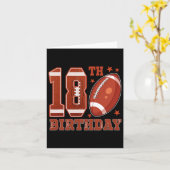 18e Verjaardag Football Thema 18 Jaar Oud Jongen G Kaart (Gele Bloem)