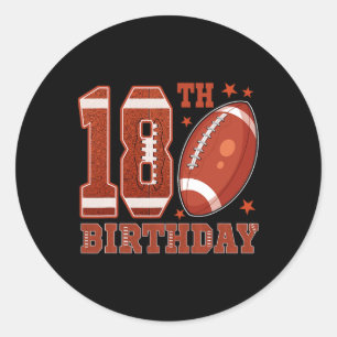 18e Verjaardag Football Thema 18 Jaar Oud Jongen G Ronde Sticker