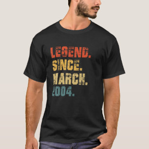 18e verjaardag geeft 18 jaar oude leggende sinds m t-shirt