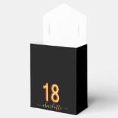 18e verjaardag glitter druppelt zwart goud dank u bedankdoosjes (Geopend)