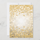 18e verjaardag Gold Glam Glitter Lights Kaart (Achterkant)