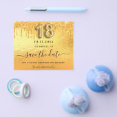 18e verjaardag goudglitter budget behalve datum flyer (Enkel)