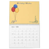 18e verjaardag herinneringen & gastenboek kalender (Mar 2026)