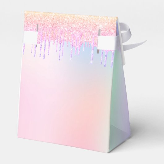 18e verjaardag holografische paarse roze dank u bedankdoosjes (Achterkant)