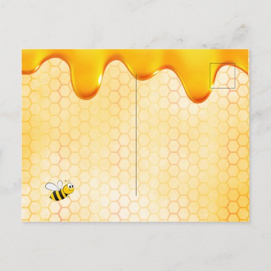 18e verjaardag hommel honingraat uitnodiging (Achterkant)