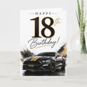 18e Verjaardag Jongen Auto Kaart