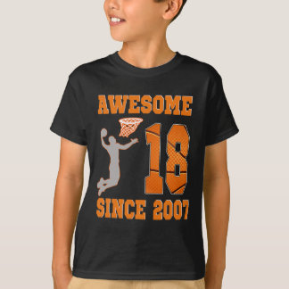 18e verjaardag Jongen Geweldig sinds 2007 Sketll 1 T-shirt