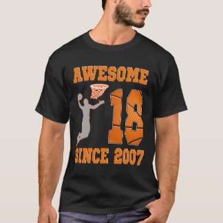18e verjaardag Jongen Geweldig sinds 2007 Sketll 1 T-shirt