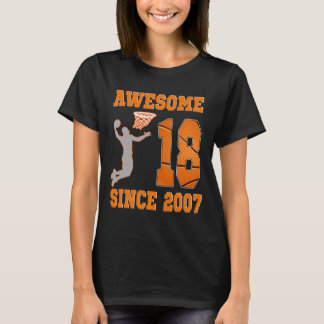 18e verjaardag jongen geweldig sinds 2007 Sketll 1 T-shirt