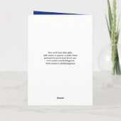 18e verjaardag Kaart kleindochter blauw | Leeftijd (Achterkant)