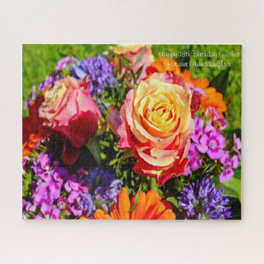 18e verjaardag kleindochter. legpuzzel (Horizontaal)