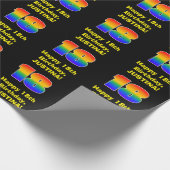 18e verjaardag: Leuke, kleurrijke regenboog geïnsp Cadeaupapier (Hoek)