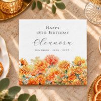 18e verjaardag November geboortebloem Chrysanthemu