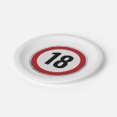 18e verjaardag - OM HET EVEN WELKE Borden van het  Papieren Bordje (Gekanteld)