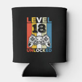 18e verjaardag onvergrendelde 18-gaming  blikjeskoeler (Achterkant)