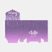 18e verjaardag paarse glitter bedankt bedankdoosjes (Uitgevouwen)