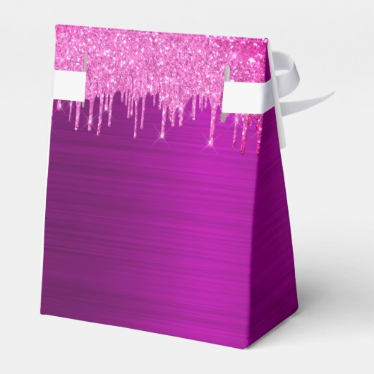 18e verjaardag paarse glitter sparkle bedankt bedankdoosjes (Achterkant)