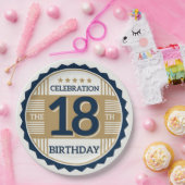 18e verjaardag papieren bordje (Feest)