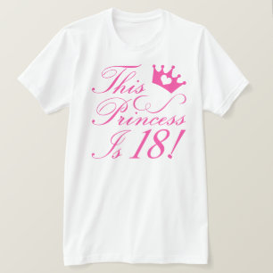 18e verjaardag prinses t-shirt